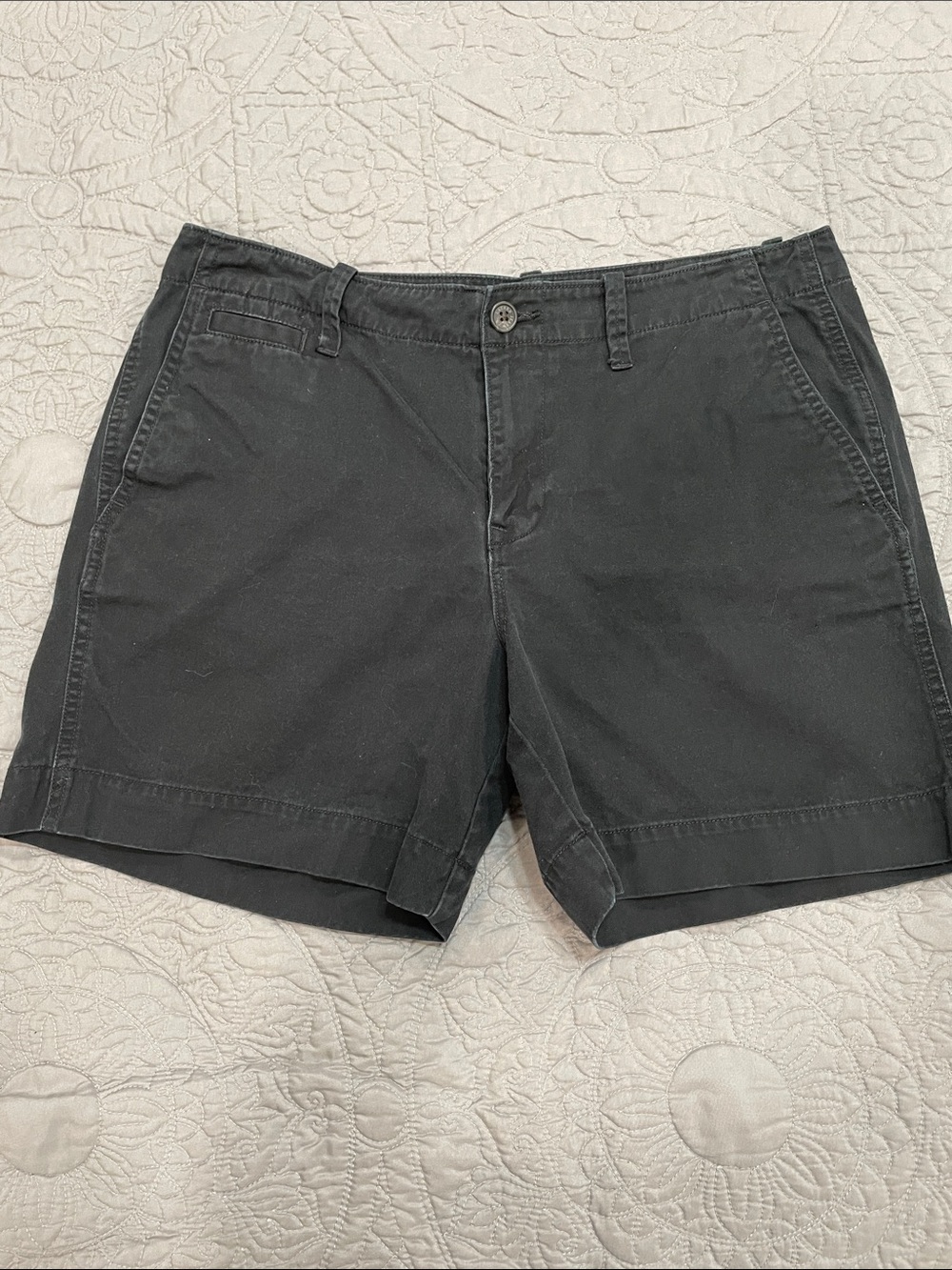 *3 for $10* Ralph Lauren Black Flat-Front Cotton Chino Shorts 10P